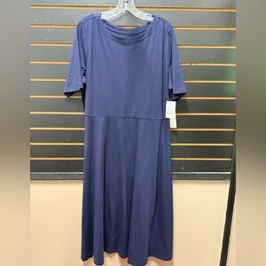 Croft & Barrow Navy Midi Dress NWT Size L